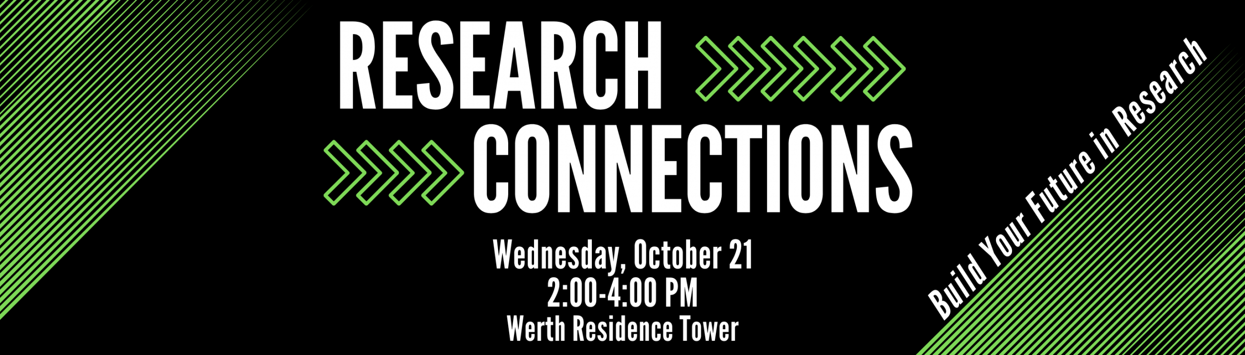 Research Connections - Wednesday October 21, 2-4pm in Werth Residence Tower